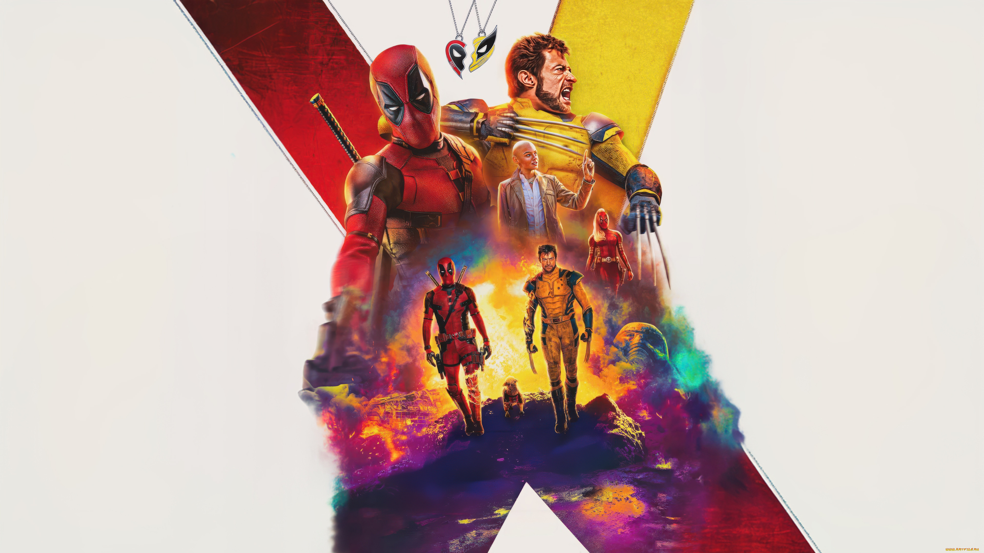 deadpool & wolverine  ,  2024 ,  , deadpool & wolverine, deadpool, and, wolverine, jester, digital, art, , , , oe